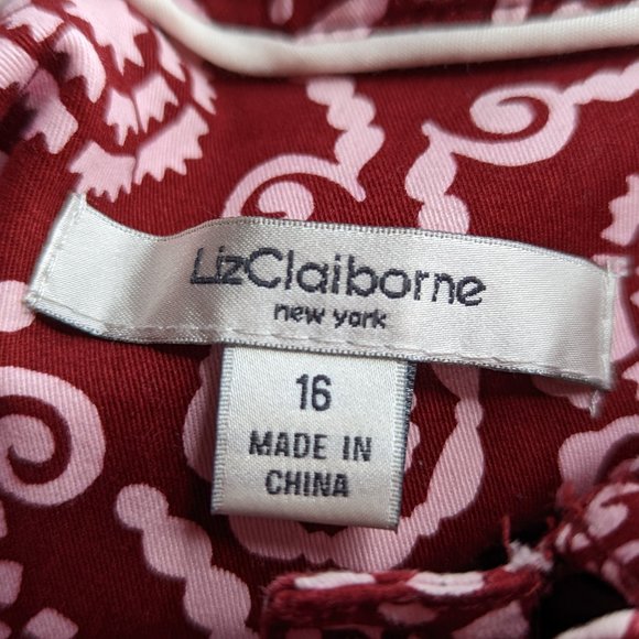 Liz Claiborne New York Button Front Jean Jacket Henna Red Size 16 - Picture 10 of 11